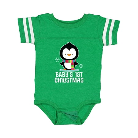 

Inktastic Babys First Christmas Penguin Gift Baby Boy or Baby Girl Bodysuit