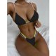 thumbnail image 4 of Augper Women B andage Solid Sexy Bikini Push-Up Padded Swimwear Swimsuit Beachwear Set, 4 of 8