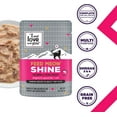 thumbnail image 5 of (2 pack) "I and love and you" Feed Meow Wet Cat Food Toppers, Shine Formula with Salmon and Tuna, Omegas 3 and 6 for Healthy Skin and Coat, Grain Free, No Fillers, 3oz Pouches, Pack of 12 Pouches, 5 of 10