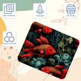 thumbnail image 3 of Fish Square Non-Slip Rubber Bottom Printed Desk Mat Mousepad for Office and Gaming - 8.3x9.8 Inch, 3 of 6
