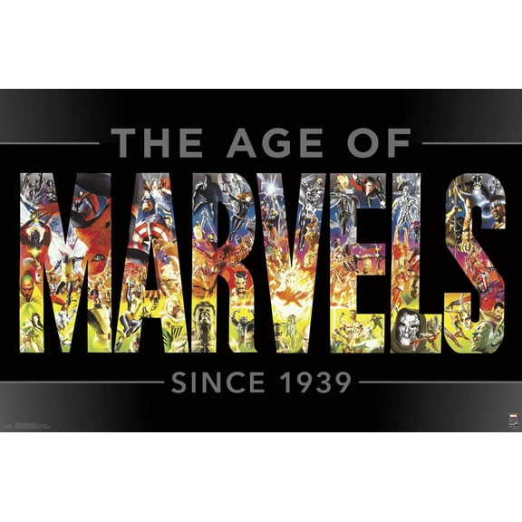 Marvel Comics - Marvel 80th Anniversary - Age of Marvels Wall Poster, 22.375" x 34"