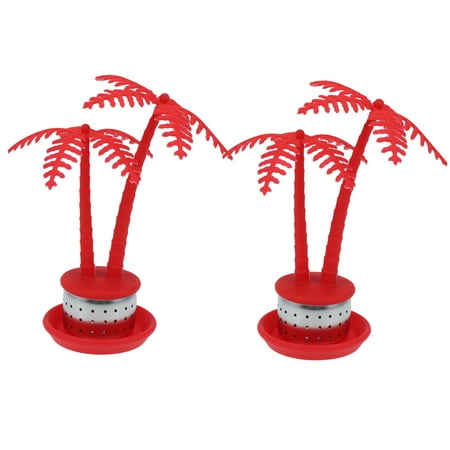 

2pcs Coconut Tree Shape Tea Infuser Strainer Food-grade Loose Leaf Filters Steeper for Tea Cups Teapots (Random Color)