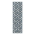 thumbnail image 2 of Unique Loom Eco Trellis Collection Area Rug - Mondo (2' x 6' Runner Harbor Blue/Ivory), 2 of 6