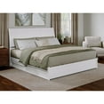 thumbnail image 3 of AFI, Andorra King Platform Bed with Panel Footboard and Twin XL Trundle, White, 3 of 10