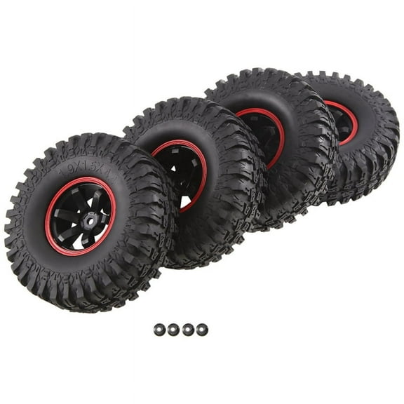 115mm Hight 12mm Hex RC Truck Wheels and Tires for 1/10 Scale Road , Set of 4