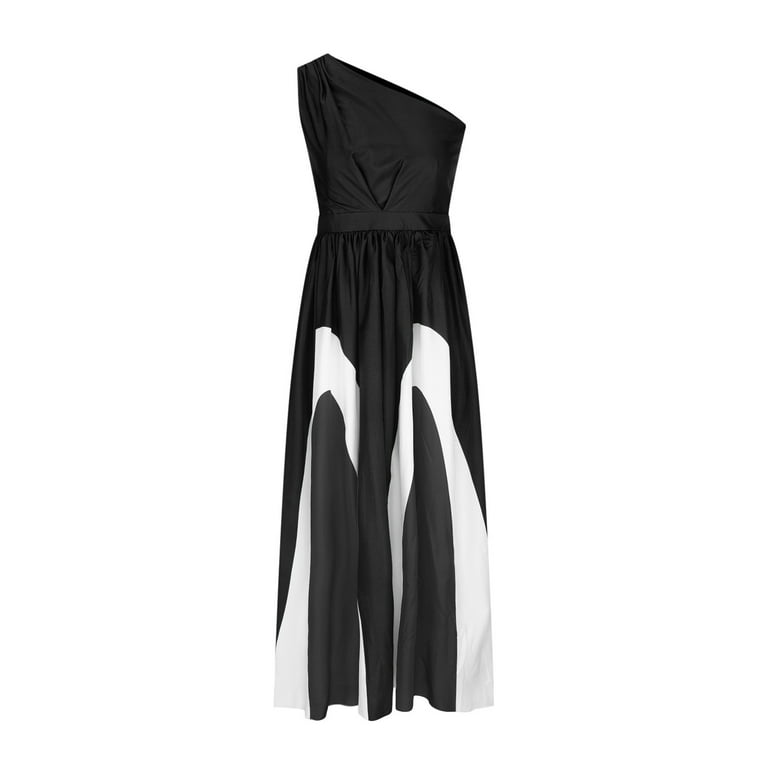 strapless open back dress Olympia Asymmetrical Pleated Maxi Dress S / Sienna
