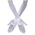 thumbnail image 2 of Fgnfyis Style Elbow Length Satin Opera Gloves for Women Elegant Dance Evening Bridal Wear Silver One Size, 2 of 5