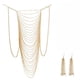 thumbnail image 3 of Conjunto de arete con borla y arnés cruzado Chain Collar Pendiente, 3 of 9