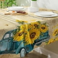 thumbnail image 4 of Sunflower Round Tablecloth 60 inch, Sunflower Decorations for Home, Summer and Spring Waterproof Stain Resistant Table Cloth Rectangle for Party,Table,Outdoor, 4 of 6