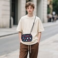 thumbnail image 6 of FORMRS Mini Crossbody Bag for Women Adjustable Rope Shoulder Casual Phone Purse, Red White Stars, 6 of 7