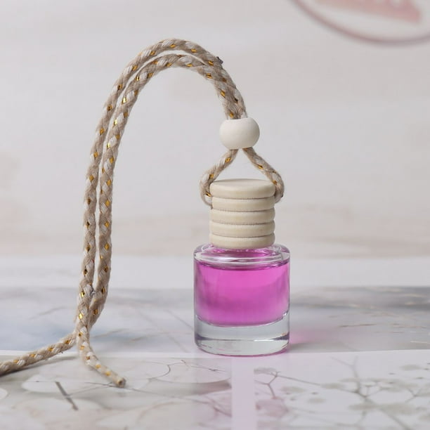 Ambientador colgante y difusor de aceite para automóvil, difusor de aromaterapia, mini botella de vidrio, difusor de fragancia colgante para 10 ml de fragancia