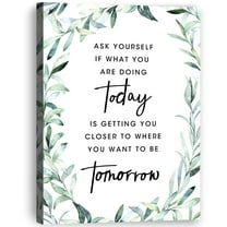 Motivational Quote Wall Art For Office Classroom Inspirational Wall Décor Framed Canvas Print Positive Artwork Home Decoration, Ready To Hang,12"x16"