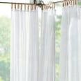 thumbnail image 3 of Elrene Darien Solid Indoor/Outdoor Sheer Velcro Tab Top Window Curtain Panel White 52x95 95 Inches, 3 of 5