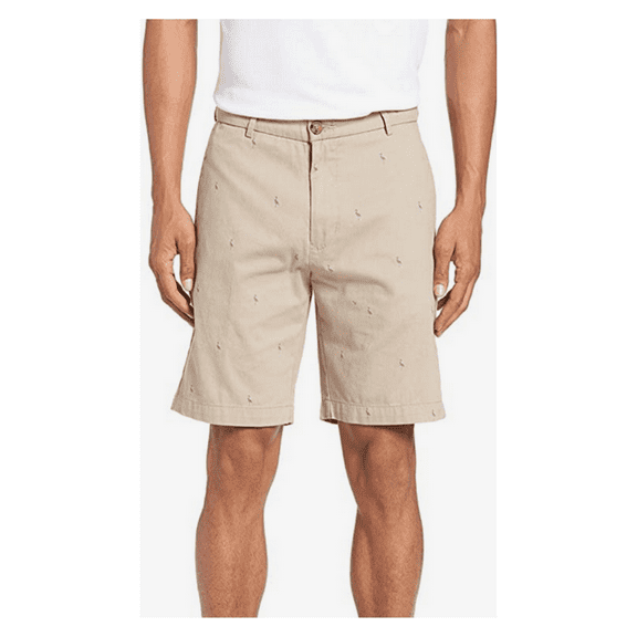 $79 TailorByrd Men's Baden Bird Regular Fit Chino Shorts Cotton Dark Khaki 36