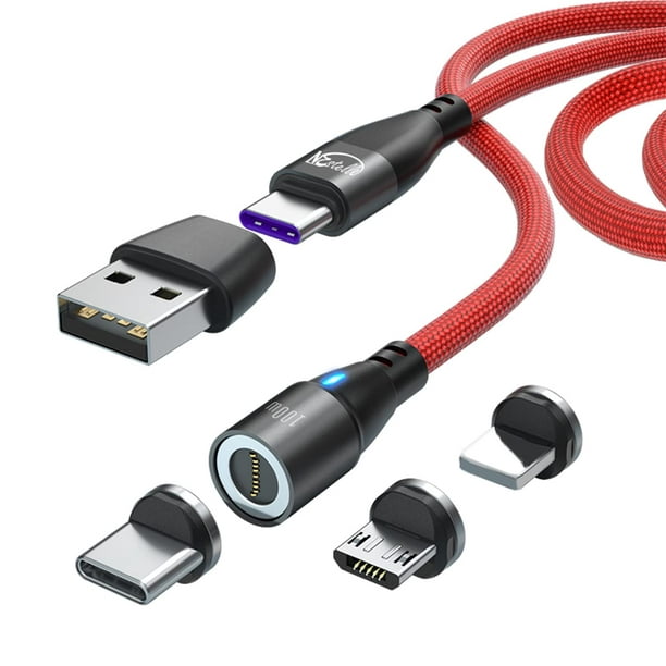 Universal - Noir 3 en 1 Câble USB Charge rapide Câble USB type C Câble  chargeur de données 100W Câble USB pour téléphone portable Pour câble Charge  rapide C - Adaptateur Secteur