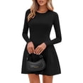 thumbnail image 2 of Vestido PRETTYGARDEN 2025 Otoño Manga Larga Mini Negro Talla L, 2 of 8