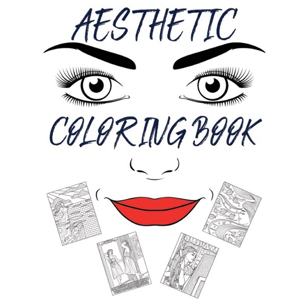 Aesthetic Coloring Book: Fun Creative Arts & Craft Teen Activity With