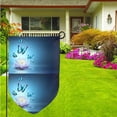thumbnail image 3 of Wukai Butterflies And Waterlily In Water Print Garden Flag 12.5x18 Inch Double Sided Sun-resistant Rain-resistant, Wrinkle-resistant Colorfast(Only Flag), 3 of 7
