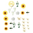 thumbnail image 2 of 28 adornos de girasol para tartas, cupcakes, regalo bohemio, hojas de eucalipto, decoración para tartas, cumpleaños, vacaciones, aniversarios., 2 of 8