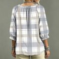 thumbnail image 5 of Womens 3/4 Length Sleeve Tunic Tops Loose Fit Tunic Tops Shirt Boho Floral Vacation Clothes Ruffle Trim Casual Loose Flowy Dressy Shirts, 5 of 5