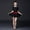 Noir, variante sur Ensemble de Danse de Salon pour Filles - Robe 3 Pcs avec Ceinture pour Tout-Petits et Jeunes Dames