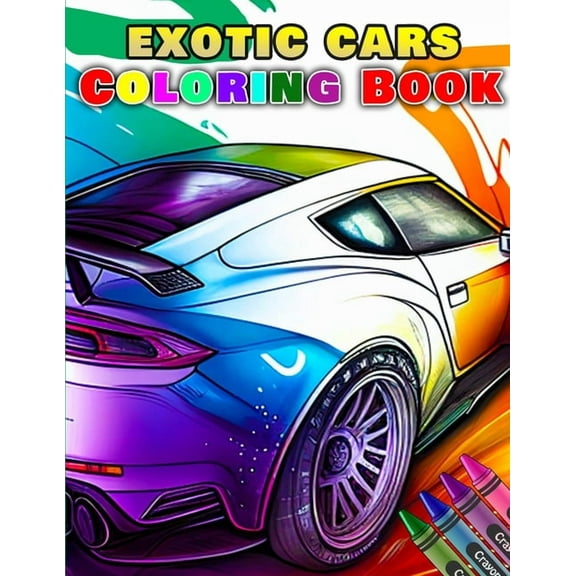 Exotic Car Coloring Book, (Paperback)