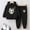 Y2-Black, variant on Toddler Boys Clothes Long Sleeve Hooded Sweatshirts Tops and Pants Fall Winter Outfits Coffee for Size 8-9 Years