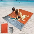 thumbnail image 4 of Manta ,Viajes Camping Senderismo Estera de playa,Estera al aire libre impermeable de secado rápido para adultos,Manta de playa al aire libre ligera naranja azul oscuro Zulema Manta de picnic, 4 of 8
