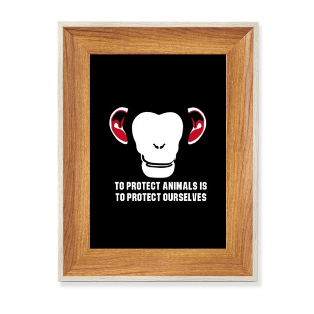 Para proteger a los animales es para protegernos Escritorio Marco de fotos de madera Pantalla Imagen Arte Pintura Múltiples conjuntos