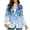 Blue Bow Snowflake, variant on Patchwork Christmas Women's Casual Long Sleeve Blazer, Slim Fit Notched Lapel Open Front Suit Jacket, with Pockets Fully Lined Blazer, Business Casual Work Outerwear Fall Winter