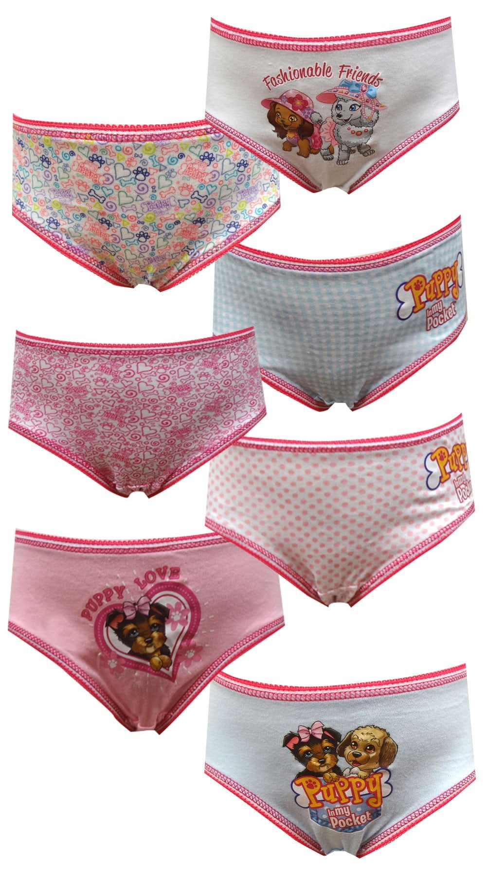 Puppy In My Pocket Puppy In My Pocket, Girls Underwear, 7 Pack Briefs