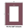 thumbnail image 2 of Raspberry Red Picture Frame Mat for 8.5x11 Frames - Fits 5x8 Photos - 50 Mats, 2 of 7