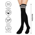 thumbnail image 4 of pairs of black and white striped stockings - black + white, 4 of 5