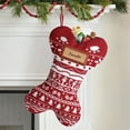 thumbnail image 4 of Ayieyill 16" Dog Knit Christmas Stockings, Large Rustic Yarn Xmas Stockings for Christmas Family Holiday Decorations, 4 of 9