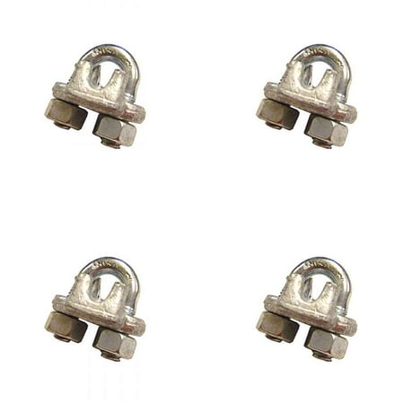 

7/16 Galvanized Drop Forged Wire Rope Clips - 4 Pack