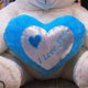 thumbnail image 4 of Peluches Oso Rechoncho Blanco ILY con Corazon Azul PELUCHERIA, 4 of 5