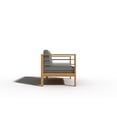 thumbnail image 3 of Curated Maison Leon 3-Person Teak Outdoor Sofa with Charcoal Cushions, 3 of 8