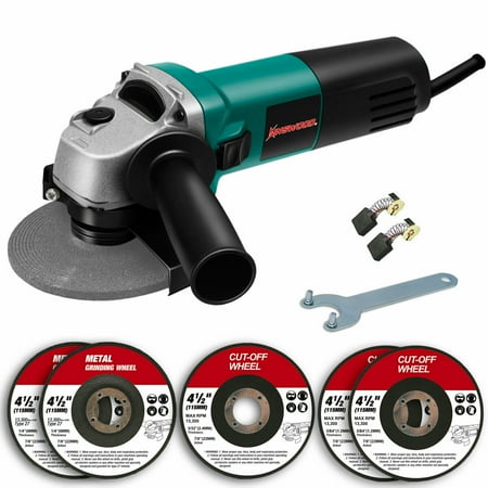 

Kinswood Heavy duty Cut Off Angle Grinder 4.5 4-1/2 11500 RPM w/ 5 wheels