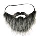 thumbnail image 3 of Barba postiza para adultos, bigote postizo para regalos de fiesta en el escenario durante las vacaciones., 3 of 8