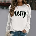 thumbnail image 4 of Merry Christmas Sweatshirts for Women 2025 Long Sleeve Crewneck Casual Cute Xmas Graphic Sweatshirt Pullover Tops, 4 of 6