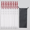 thumbnail image 7 of Tent Stakes Camping Tent Nail Aluminum Alloy with Carry Pouch Anchors Ground Stakes Tent Pegs for Outdoor Backpacking Trip Awning Tarp 10pcs, 7 of 7