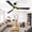 Black & Gold, variant on Uforic 60 inch Modern Ceiling Fan with Light and Remote, Crystal Chandeilier Ceiling Fan with 3 Blades,6-speed - Black & Gold