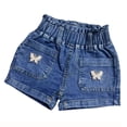 thumbnail image 2 of LRen Jean Shorts for Girls Y2k Baggy High Elastic Waisted Cute Denim Shorts School Trendy Jean Summer Casual Clothes, 2 of 4