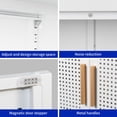 thumbnail image 4 of AENKYO Heavy-Duty Steel Cabinet with Ventilated Grid Doors & Gold Handle, Adjustable Shelves, for Home & Office, White, 4 of 8