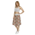 thumbnail image 3 of Women's Skull Doodle Style Funny Bones A-line Printed Skirt Casual Wear, 2XL, Vermilion Tan Black, by Ambesonne, 3 of 6