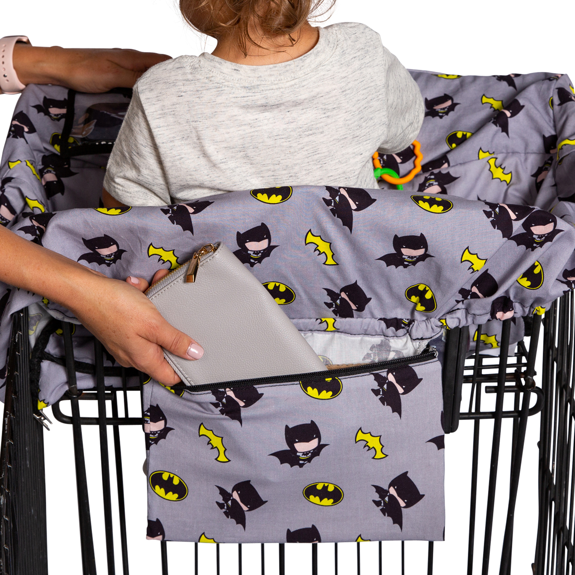 J.L. Childress Shopping Cart & High Chair Cover - For Grocery Carts & Restaurants - DC Comics Batman