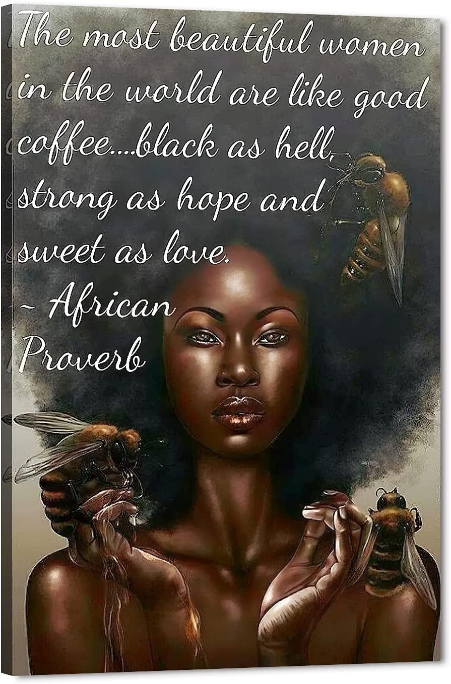 African American Wall Art Black Queen Canvas Wall Art Black Woman
