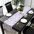 thumbnail image 3 of Purple Flowers Table Runner 60 Inches Long, Botanical Floral Vintage Wildflower Kitchen Coffee Dining Table Decoration for Home Party Birthday Wedding Home Decor 13x60 Inches, 3 of 8