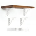 thumbnail image 1 of Uxcell 4Pcs Soportes Decorativos para Estantes, Soportes de Estante Flotante de 5" x 3.5" para Estanterías de Pared, Blanco, 1 of 7