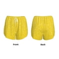 thumbnail image 6 of Goofa Yellow Glitter Printed Women 2 in 1 Running Shorts,Quick Dry Athletic Workout Shorts,High Waisted Athletic Shorts with Liner Pockets-Medium, 6 of 9